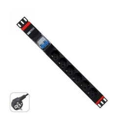 WP RACK REGUA TOMADAS 6X SCHUKO 19" PDU C/ 2P QUEBRA DE CIRCUITO 1A/60A - WP Rack WPN-PDU-G02-06