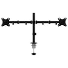 Unykach UK1422 Suporte de mesa com braço articulado para 2 monitores 10"-32" - Gira, inclina e estende - Gestão de cabos - Peso máximo 10kg por braço - VESA 100x100mm - Unykach 252072