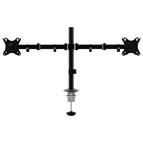 Unykach UK1422 Suporte de mesa com braço articulado para 2 monitores 10"-32" - Gira, inclina e estende - Gestão de cabos - Peso máximo 10kg por braço - VESA 100x100mm - Unykach 252072