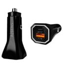 Aisens Cargador de Coche 38W,1xUSB-C PD3.0 20W,1xUSB-A QC3.0 18W - Color Negro - Aisens ASCH-CAR2PQC-BK