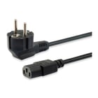 EQUIP CABO POWER SCHUKO ANGLED IEC 60320 C13 3M BLACK - Equip 112121