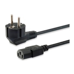 EQUIP CABO POWER SCHUKO ANGLED IEC 60320 C13 3M BLACK - Equip 112121