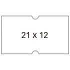 Etiquetas brancas Apli para máquinas de etiquetar preços de 1 linha - Tamanho 21x12mm - Embalagem de 6 rolos com 1000 etiquetas cada - Adesivo permanente com bordos direitos - Compatível com as máquinas de etiquetar Apli modelo 101418 e 101948 - APLI 211576