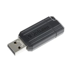 Pen Drive 16GB USB 2.0 VERBATIM PINSTRIPE Preto - Verbatim VER49063