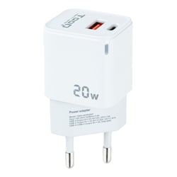 Carregador de parede Tooq USB-C/PD + USB-A/QC 20W - Branco - Tooq 198166