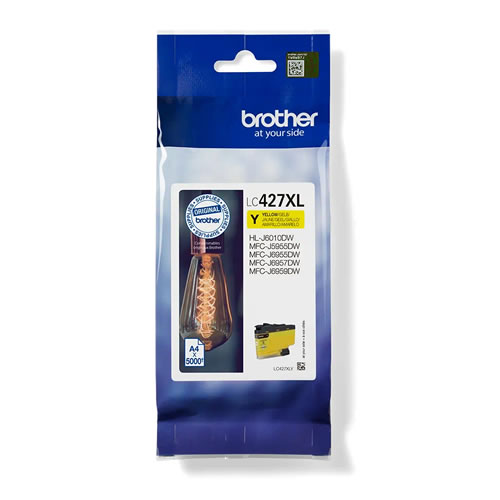 Tinteiro Amarelo Duração estimada: até 5.000 páginas (segundo ISO/IEC 24711) - Brother LC427XLY