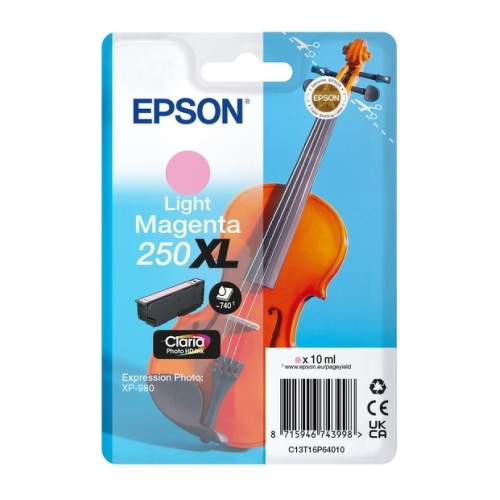 Cartucho de tinta original Epson 250XL (C13T16P64010) de alta calidad. - Epson Epson 250XL Magenta Light Cartucho de Tinta Original - C13T16P64010