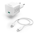Carregador Lightning 20W Cabo 1m Branco - Hama HAM201620