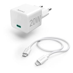 Carregador Lightning 20W Cabo 1m Branco - Hama HAM201620