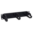 EQUIP CABLE MANAGEMENT PANEL 10" 3xPLASTIC RINGS 1U BLACK - Equip 327341