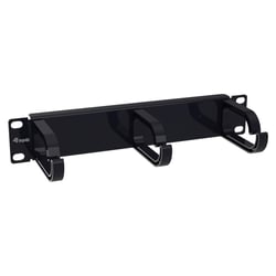 EQUIP CABLE MANAGEMENT PANEL 10" 3xPLASTIC RINGS 1U BLACK - Equip 327341