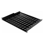 EQUIP FIXED SHELF FOR 19´ CABINETS 1U 600MM DEPTH BLACK - Equip EZFS-19-1-60-B