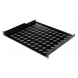 EQUIP FIXED SHELF FOR 19´ CABINETS 1U 600MM DEPTH BLACK - Equip EZFS-19-1-60-B
