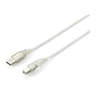 EQUIP CABO IMPRESSORA USB 2.0 A/B M/M TRANSPARENT 1.80MT - Equip 128650