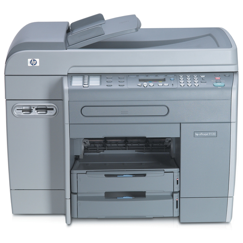 HP OfficeJet 9120, Jato de tinta térmico, Impressão a cores, 1200 x 1200 DPI, Cópia a cores, A4, Preto, Cinzento - HP C8143A