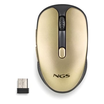 Rato sem fios NGS Evo Rust Gold USB 1600dpi - 5 botões - Recarregável - Recarregável - Utilização com a mão direita - NGS EVORUSTGOLD