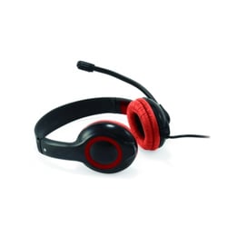 Conceptronic Auscultadores Conceptronic com microfone incorporado e saída USB - Cabo de 2M - Preto/Vermelho - Conceptronic CCHATSTARU2R