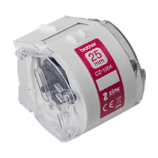 Rolo de fita adesiva Zero Ink. Largura: 25mm. Comprimento: 5m - Brother CZ1004