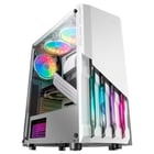Caixa MARS GAMING MC-X2 ATX CASE, METAL FRONT, 2X12CM FRGB FAN, WINDOW, USB3.0, WHITE - Mars Gaming MCX2W