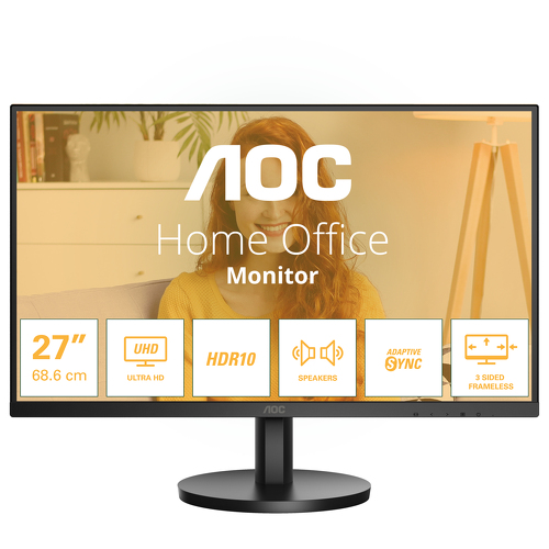 AOC MONITOR IPS 27" 16:9 4K UHD HDMI DP COLUNAS U27B3A - AOC U27B3A