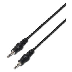 Cabo de áudio estéreo Aisens - JACK 3.5/M-JACK 3.5/M - 3.0m - Cor preta - Aisens A128-0143