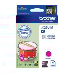 Tinteiro de tinta magenta de alta capacidade inkbenefit - Brother LC22UMBP