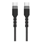Cabo USB 3.2 GEN2x2 Tipo C, tipo C para C M/M, AWG24, PD 100W, Data 20gbps, Video 4K/120Hz, Fabric, preto/branco, 1m, retail box - Ewent EC1097