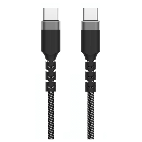 Cabo USB 3.2 GEN2x2 Tipo C, tipo C para C M/M, AWG24, PD 100W, Data 20gbps, Video 4K/120Hz, Fabric, preto/branco, 1m, retail box - Ewent EC1097