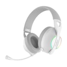 Coolbox WB01 Auriculares Gaming Inalambricos con Microfono - Conectividad Bluetooth 5.4, Inalmabrica 2.4Ghz o Jack - Iluminacion RGB - Autonomia hasta 20h - Cancelacion de Ruido - Color Blanco - Coolbox COO-AUM-WB01-W