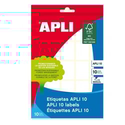 Apli Embalagem de 250 Etiquetas Permanentes 19x27mm - Adequadas para escrita à mão - Branco - APLI 197426