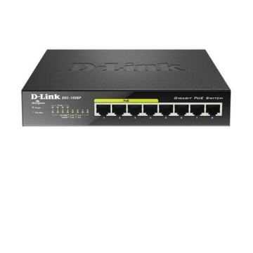 D-Link 8 portas Gigabit 10/100/1000 Mbps Switch - PoE - D-Link DGS-1008P