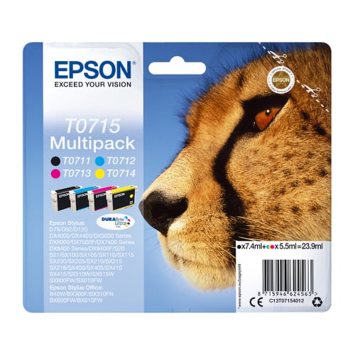 EPSON TINTEIRO PACK 4 CORES (T071140+240+340+440) C/FREQUENCIA - Epson C13T07154022