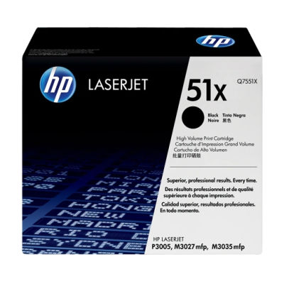 HP Toner LaserJet Original 51X Preto de elevado rendimento - Q7551X