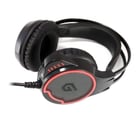 Auriculares para jogos Conceptronic USB com microfone - Som surround 7.1 - Iluminação LED - Banda para a cabeça ajustável - Auriculares almofadados - Cabo de 2 m - Preto - Conceptronic ATHAN01B