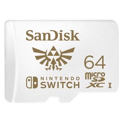 MicroSDXC card for Nintendo Switch 64GB, 100MB/s Read, 60MB/s Write, V30, U3, C10, A1, UHS-1 - Sandisk TSDSQXAT-064G-GNCZN