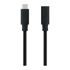 Cabo de extensão Nanocable USB-C 3.2 macho para USB-C 3.2 fêmea - Gen2x2 20Gbp - 100W 5A - 4K 60Hz - 1,5 metros - Preto - Nanocable 10.01.4501-L150