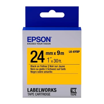 EPSON FITA LK-6YBP PASTEL BLK/YELL 24/9 - Epson C53S656005