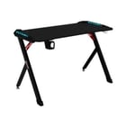 Muvip PRO1200 Gaming Table Fibra de carbono com luz RGB - Sólida - Superfície grande - Suporte para copos - Gancho para auscultadores - Medidas 120x60x75cm - Preto - Muvip MV0342