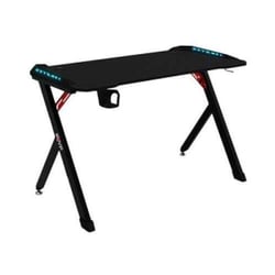 Muvip PRO1200 Gaming Table Fibra de carbono com luz RGB - Sólida - Superfície grande - Suporte para copos - Gancho para auscultadores - Medidas 120x60x75cm - Preto - Muvip MV0342