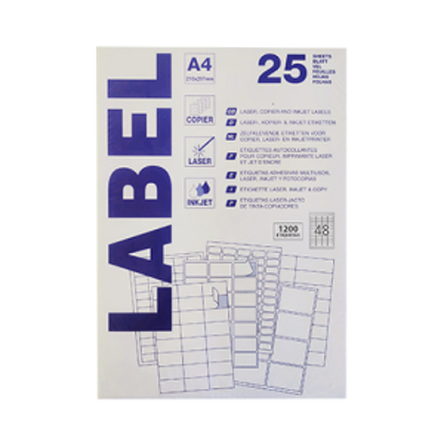 Etiquetas 045,7x021,2mm 25Fls A4 1200un - Neutral 186Z26017