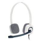 Logitech H150 Auscultadores com microfone - Microfone dobrável - Banda para a cabeça ajustável - Banda para a cabeça - Controlos para a cabeça - Cabo de 1,80 m - Branco - Logitech 981-000350