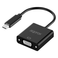 Adaptador USB-C macho para VGA Aprox - Resolução até 1080P/60Hz - Cabo de 13 cm - Aprox APPC50