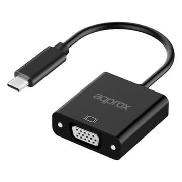 Adaptador USB-C macho para VGA Aprox - Resolução até 1080P&#47;60Hz - Cabo de 13 cm - Aprox APPC50