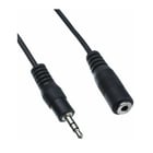 Equipar cabo de áudio estéreo jack 3,5 mm macho para jack 3,5 mm fêmea - comprimento 2,5 m - cor preta - Equip EQ14708207