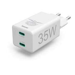 Carregador USB-C 2 Portas PD/QC 35W Rápido Benfica Branco - Hama HAM211245