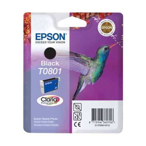 Cartucho de tinta preto original Epson T0801 - C13T08014011 - Epson C13T08014011