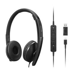LENOVO Gen2 Headset on-ear wired USB-C black Certified for Microsoft Teams - Lenovo 4XD1M45627