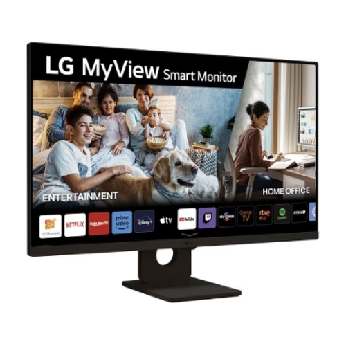 LG MyView Smart Monitor LED 27" LCD IPS FullHD 1080p 60Hz HDR10 - Smart TV - 178º de ângulo de visão - Altifalantes - WiFi, Bluetooth, HDMI, USB-A - VESA 100x100mm - LG 27SR50F-B