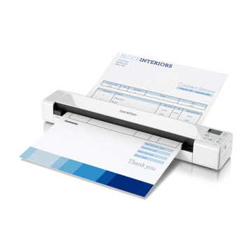 Scanner portátil de documentos A4 a cores com WiFi, bateria e cartão SD - Brother DS-820W