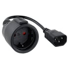 Cabo adaptador nanocabo para UPS C14 Macho para CEE7 Fêmea 16A 0,25m - Preto - Nanocable 10.22.0901